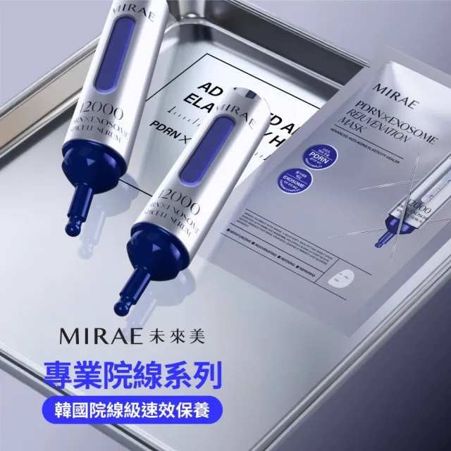【MIRAE 未來美】專業院線韓國PDRN+牛奶外泌體精華液x2+PDRN面膜x4