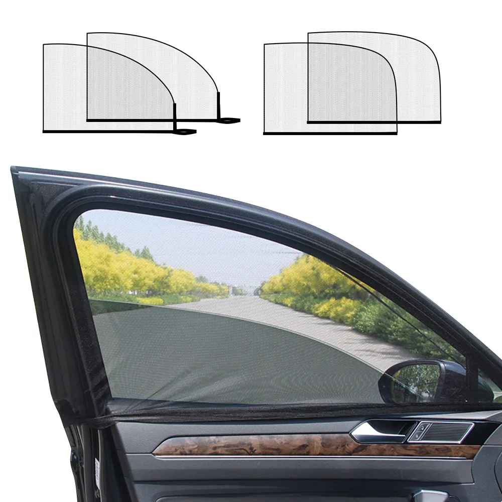 通用型 車用防蚊紗窗-車窗四入組(防蚊紗窗 車用紗窗 車用蚊帳 防蟲紗窗 遮陽紗窗)