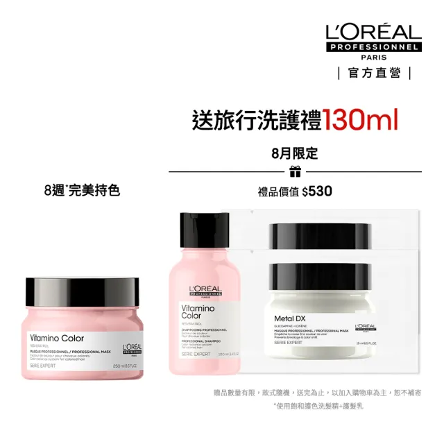 【L’OREAL 巴黎萊雅PRO】絲漾博飽和護色髮膜250ml(護色/染後持色/光澤)