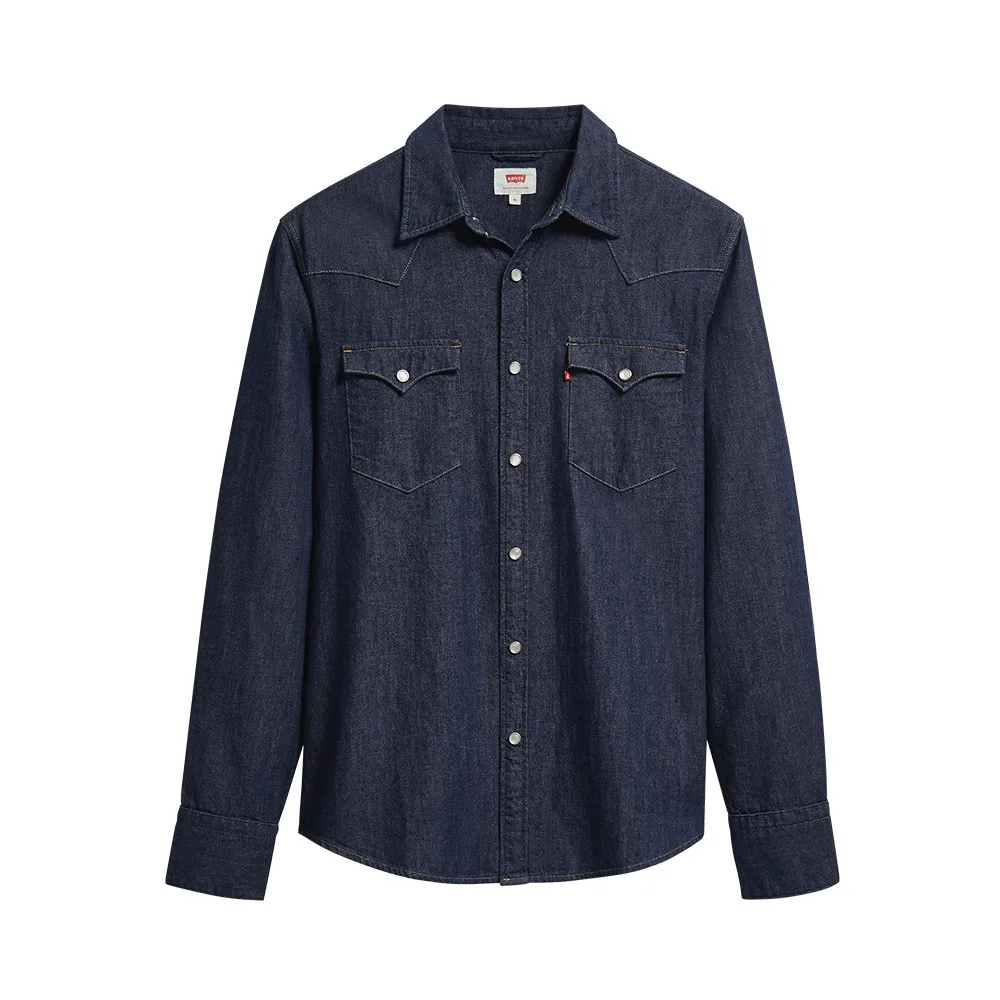【LEVIS】男款 牛仔襯衫/Barstow 經典V型雙口袋/休閒版型/原色 人氣新品 85744-0000