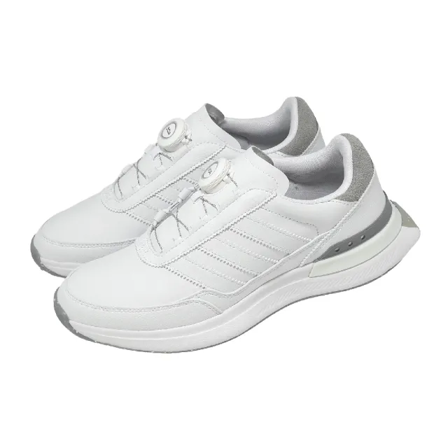 【adidas 愛迪達】高爾夫球鞋 W S2G 26 Boa 女鞋 防水 白 無釘 JQ3557