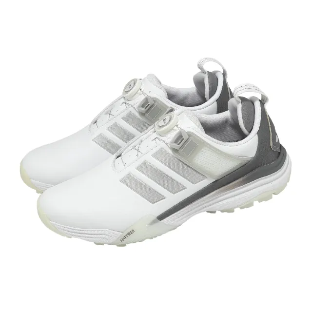 【adidas 愛迪達】高爾夫球鞋 Adipower 26 SL Boa 男鞋 防水 寬楦 白 無釘 JS4140