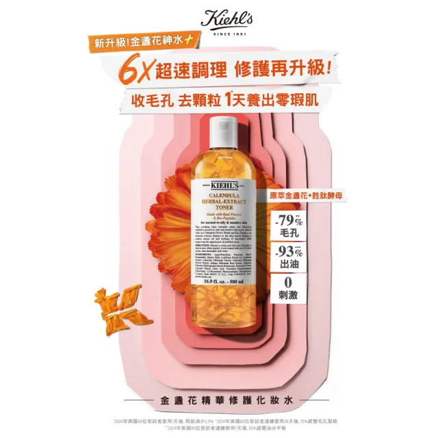 【Kiehl’s 契爾氏】官方直營 金盞花植物精華化妝水500ml(Kiehl’s/  大瓶裝)