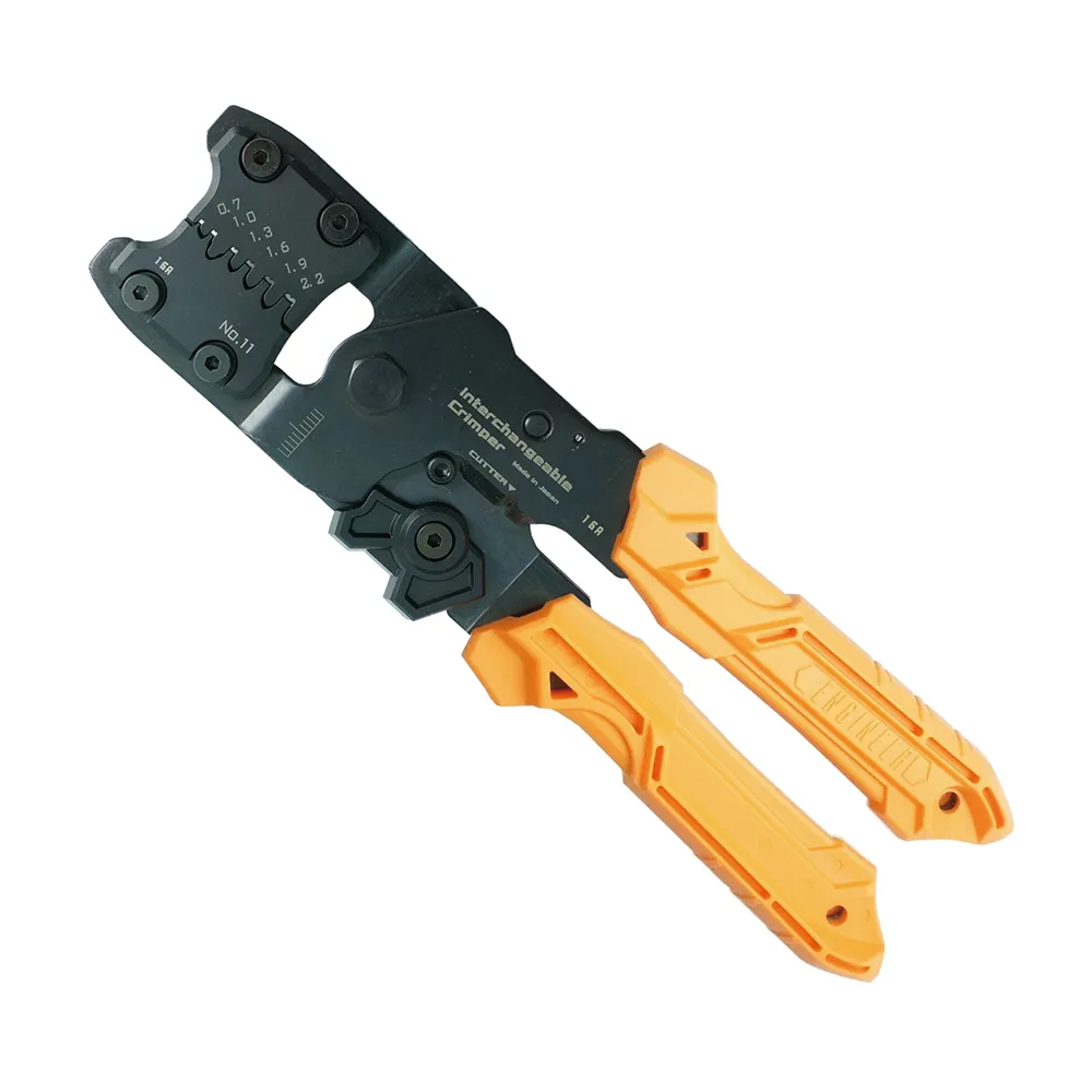 【ENGINEER 日本工程師牌】替換式精密端子壓著鉗 PAD-11(0.7-2.2mm 剝線及剪斷功能 可吊掛)