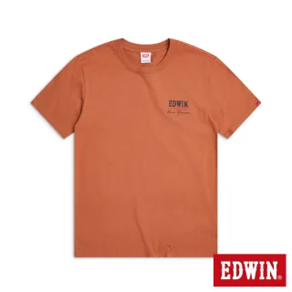 【EDWIN】男裝 歷史插卡圖騰短袖T恤(黃褐色)
