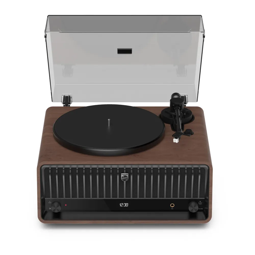 【Philips 飛利浦】（買就送耳機）木質黑膠藍牙唱盤 The Tina｜TAV9000