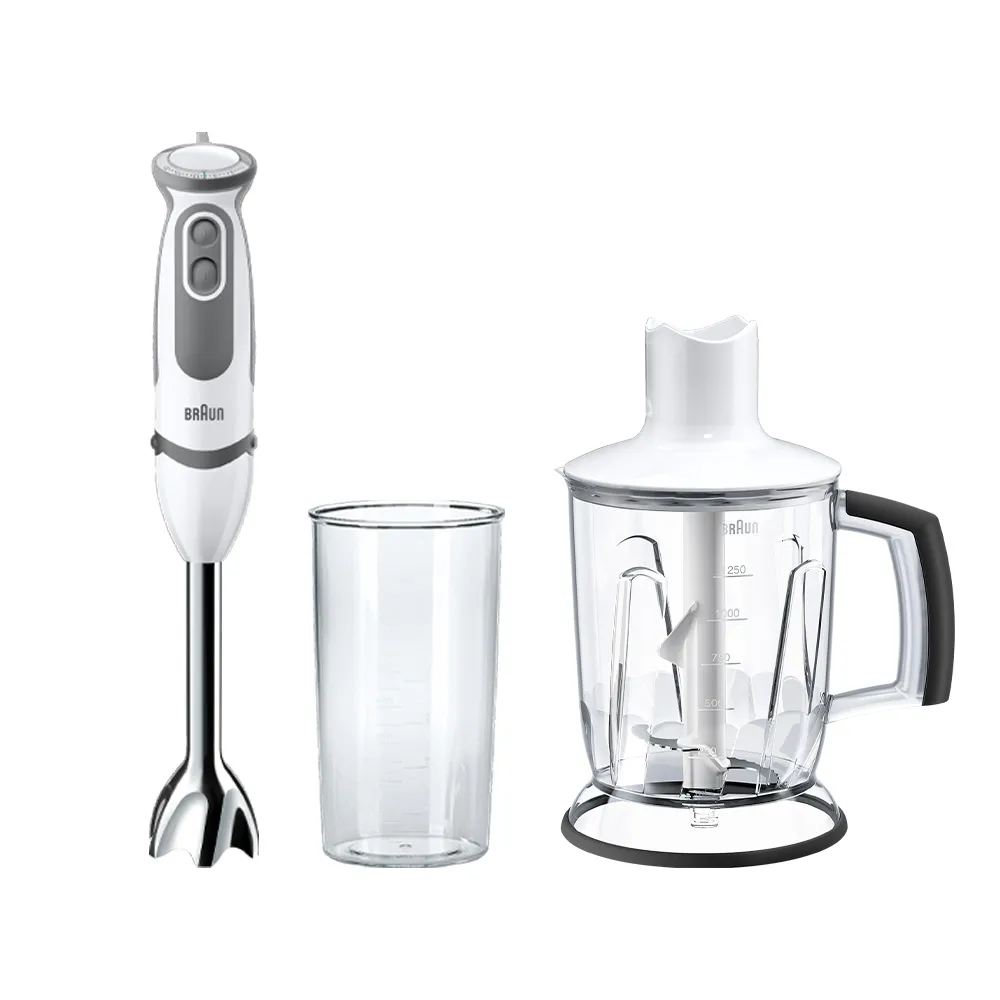 【BRAUN 百靈】MultiQuick5 Vario 手持式攪拌棒 MQ5000+1250ml切碎盆(超值組合)