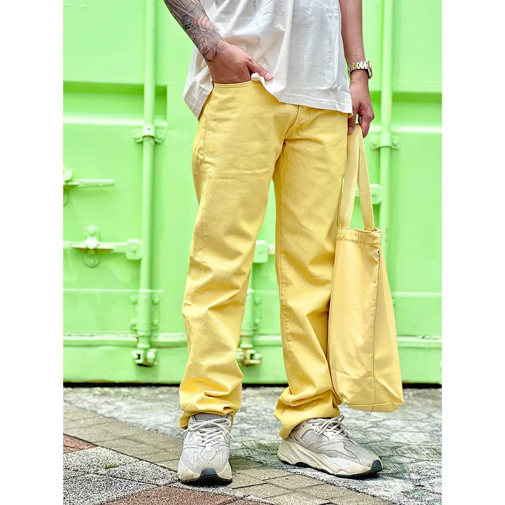 【LEVIS】Fresh夏日水果吧系列 男款 排釦直筒牛仔褲/純天然植物染色工藝 熱賣單品 00501-3296