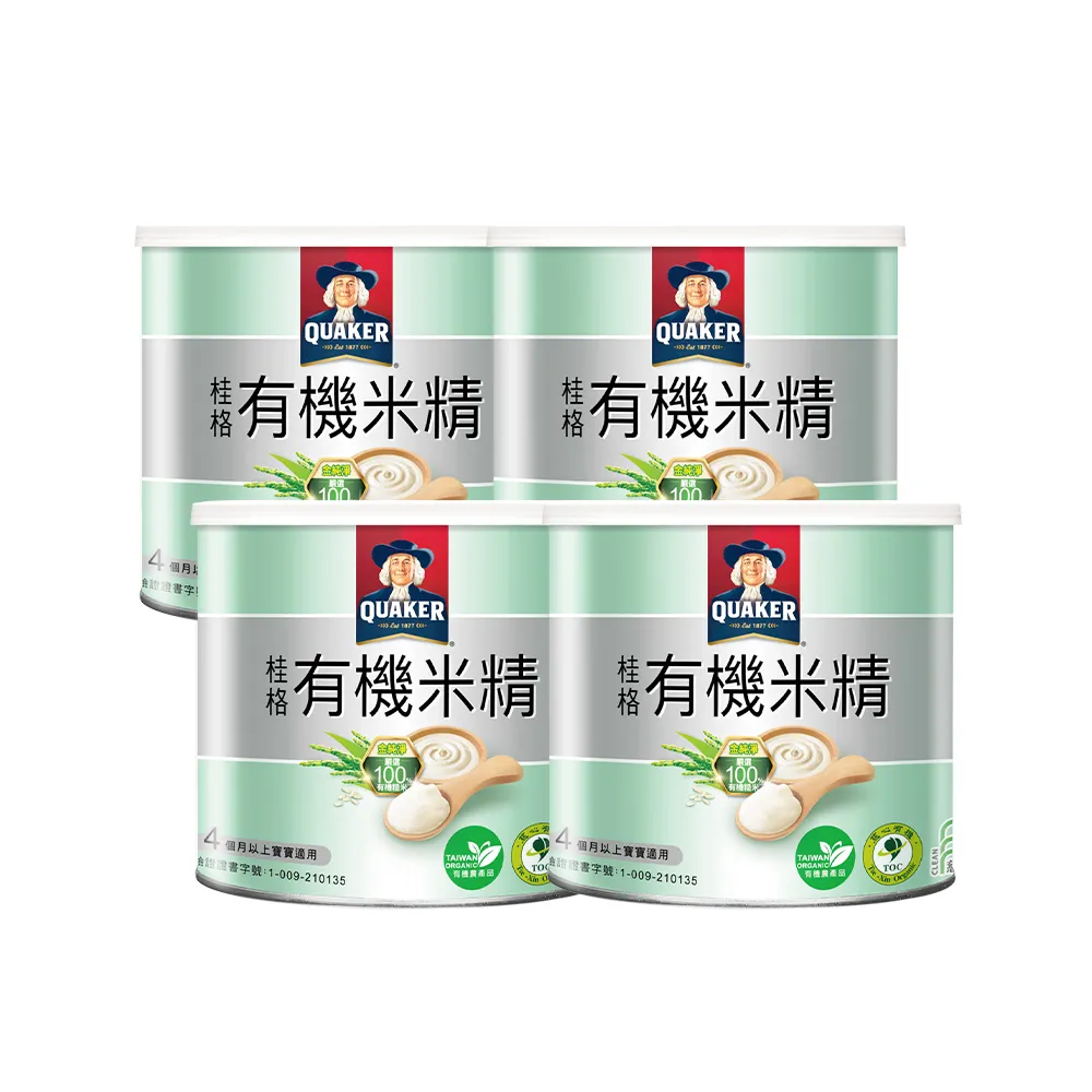 【QUAKER 桂格】有機米精300g*4罐