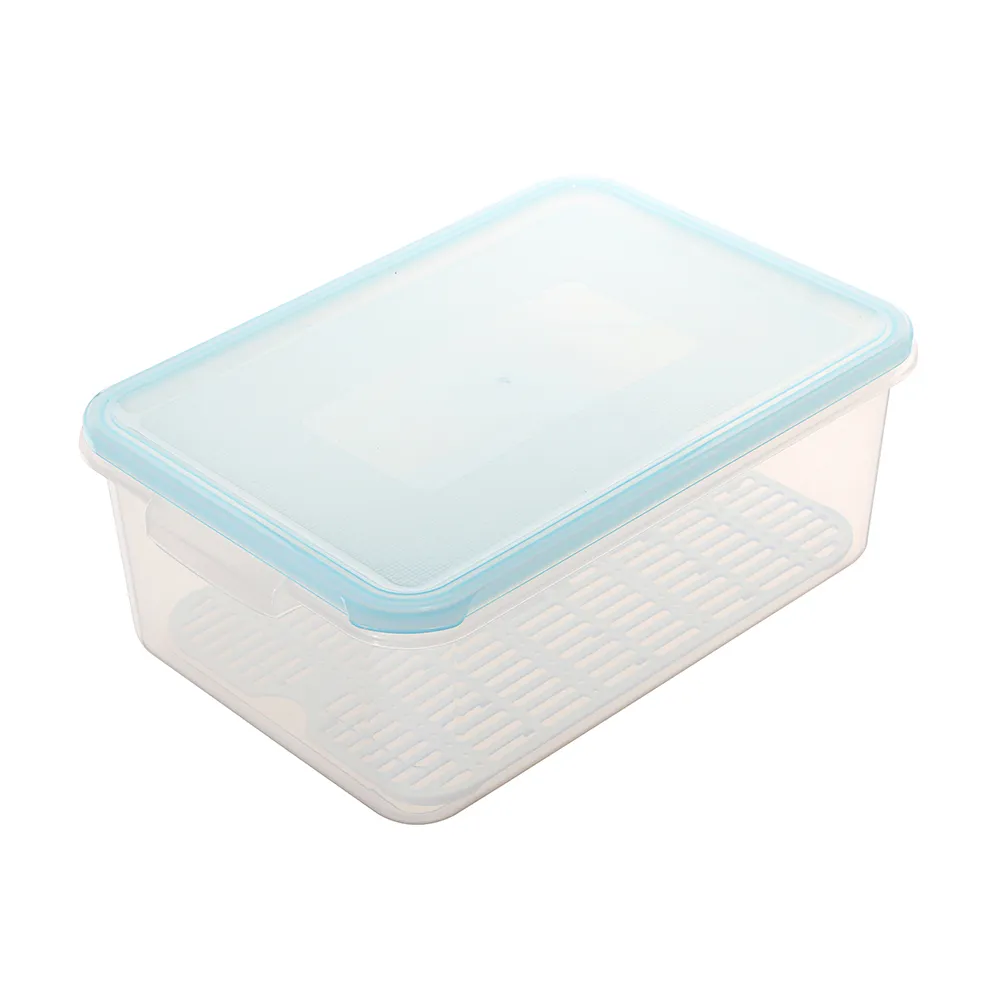 【KEYWAY 聯府】長型瀝水1號保鮮盒12000ml(MIT台灣製造)