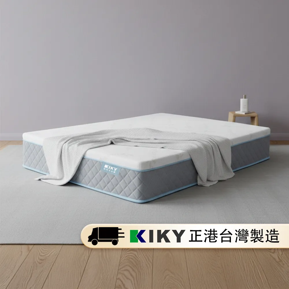 【KIKY】台灣製單人加大2.3高支撐天絲真空捲包獨立筒床墊3.5x6.2尺x24cm-HouKun.厚睏