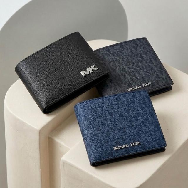 【Michael Kors】MK 男生 皮夾 經典皮革 滿版/素面 男款 皮夾 短夾(36U9LCRF3B 多色可挑)