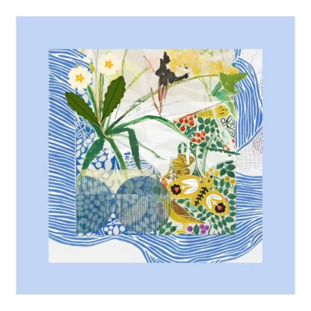 【Jun Jun】絲棉中方巾 絲巾 領巾 65*65cm (美術系列)