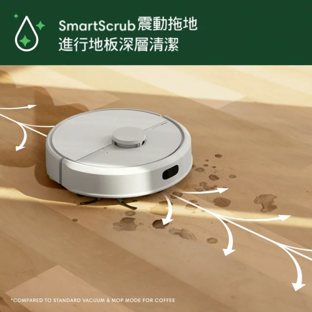 【iRobot】新機Roomba 105 Combo 掃拖機器人(70倍吸力/雙倍深層拖地/不斷電續掃)