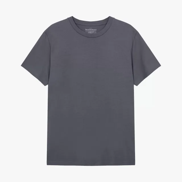 【Bread & Boxers】Crew-Neck Cotton 純有機棉男用圓領Ｔ- 鋼鐵灰