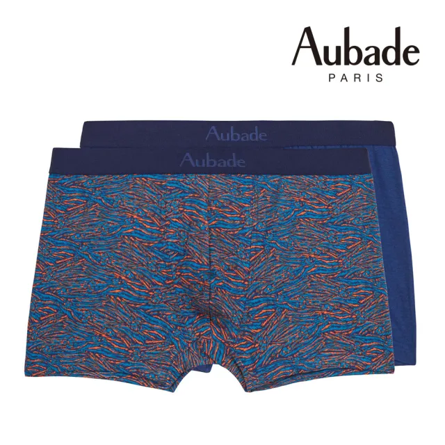 【Aubade】二件組長版頂級莫代爾棉 法國進口 彈性四角男褲 平口褲(2412.13)