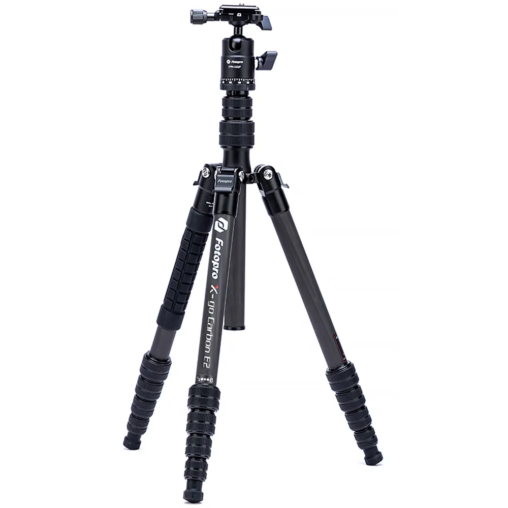 【FOTOPRO】X-GO Carbon E2 二代 專業輕巧碳纖維三腳架套組 (公司貨) 載重8公斤 雙全景雲台 可拆成單腳架