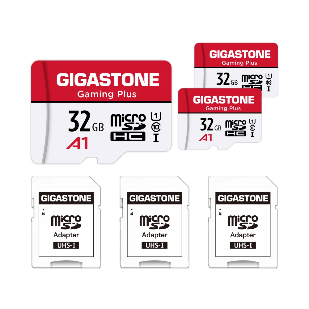【Gigastone 立達國際】Gaming Plus microSDHC UHS-Ⅰ U1 A1 32GB遊戲專用記憶卡-3入組(支援Switch/GoPro)