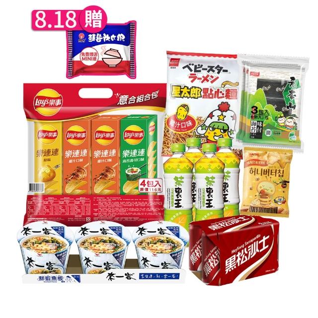中元普渡拜拜箱 好運平安7件組(來一客/元本山/樂事/茶裏王/黑松/優雅食/海太)