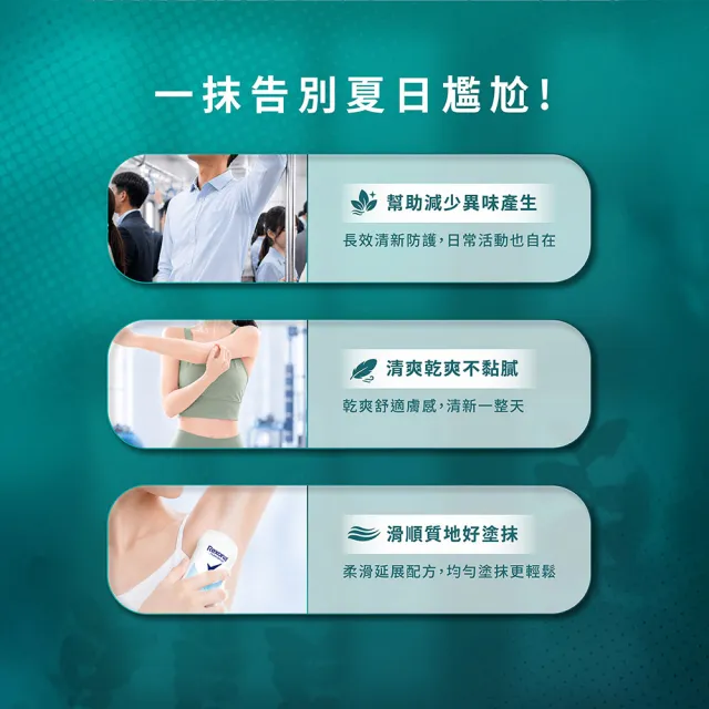 【Rexona 蕊娜】官方直營  買一送一★制汗止汗爽身體香膏40g