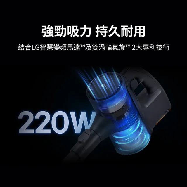 【LG 樂金】高效淨化組 雙層360循環扇空氣清淨機+A9K+濕拖無線吸塵器(AS551GW60/A9K-MAXMOP3)