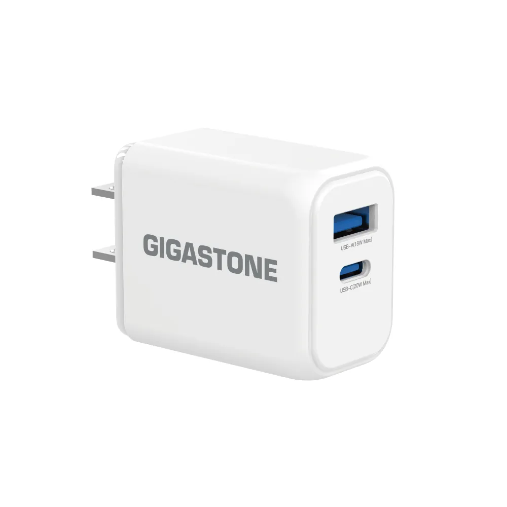 【Gigastone 立達國際】PD/QC3.0 20W雙孔急速快充充電器PD-6203NW ( iPhone/手機充電頭 )