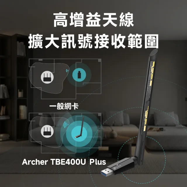 【TP-Link】Archer TBE400U Plus BE6500 三頻 Wi-Fi 7 無線網卡 USB高增益網卡
