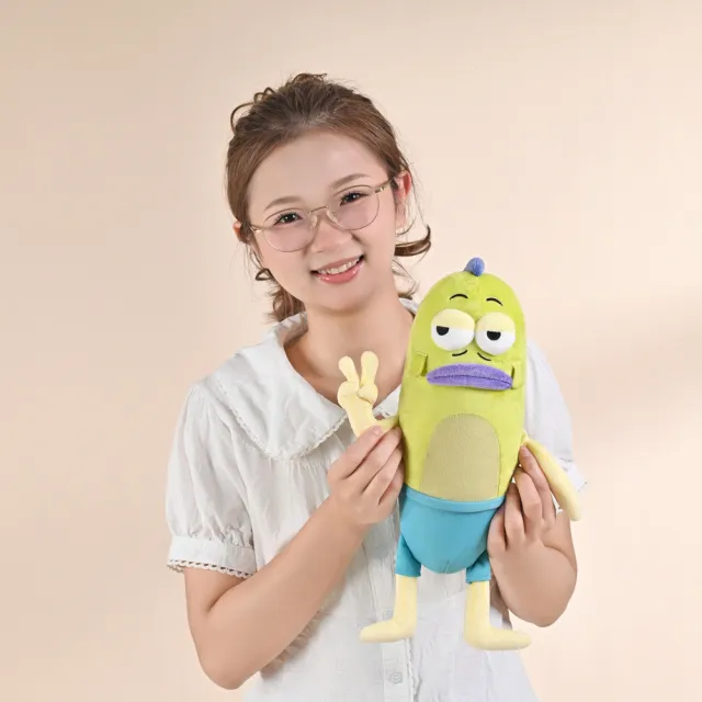 【SpongBob 海綿寶寶】32-39cm路人魚 絨毛娃娃 無情比耶/內心慌張/拜託拜託
