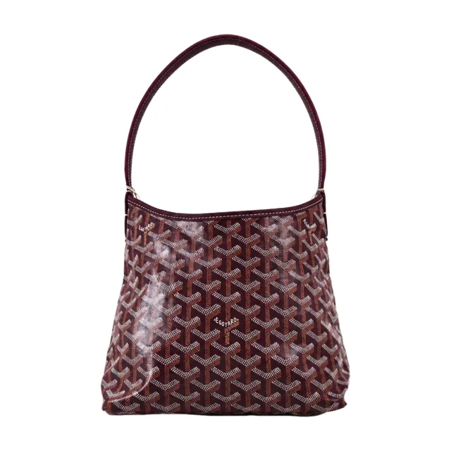 【GOYARD 高雅德】Boheme Hobo手繪限定MINI肩背包-酒紅/紅蝴蝶