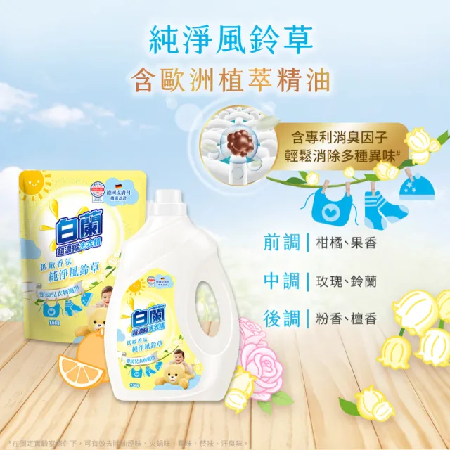 【白蘭】超濃縮洗衣精補充包 獨家囤貨組 9/10包(強效超濃縮/含熊寶貝精華/香氛洗衣精)