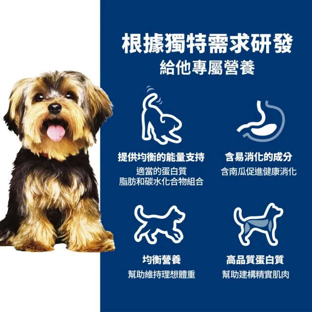 【Hills 希爾思】官方直營 小型及迷你 成犬 雞肉 7.03公斤(狗飼料 狗糧 小型犬)