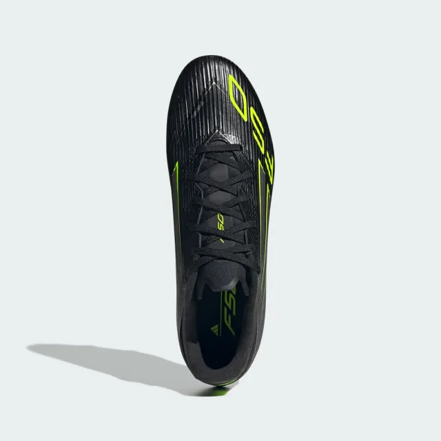 【adidas 愛迪達】F50 League FG/MG 足球鞋 釘鞋 足球釘鞋 黑 綠(JI0007)