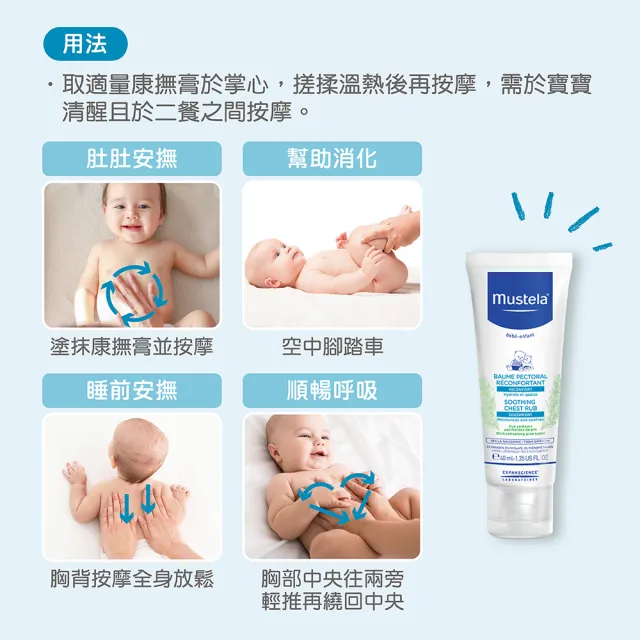 【Mustela 慕之恬廊】慕之幼 康撫膏40ml X2入組(肚肚膏/肚肚安撫)