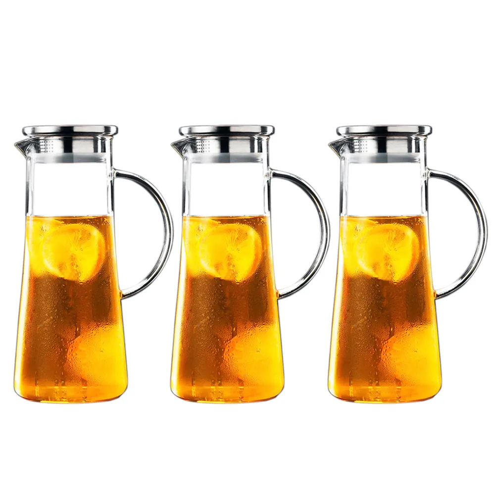 【日本FOREVER】耐熱玻璃把手水壺1500ML(3入組)