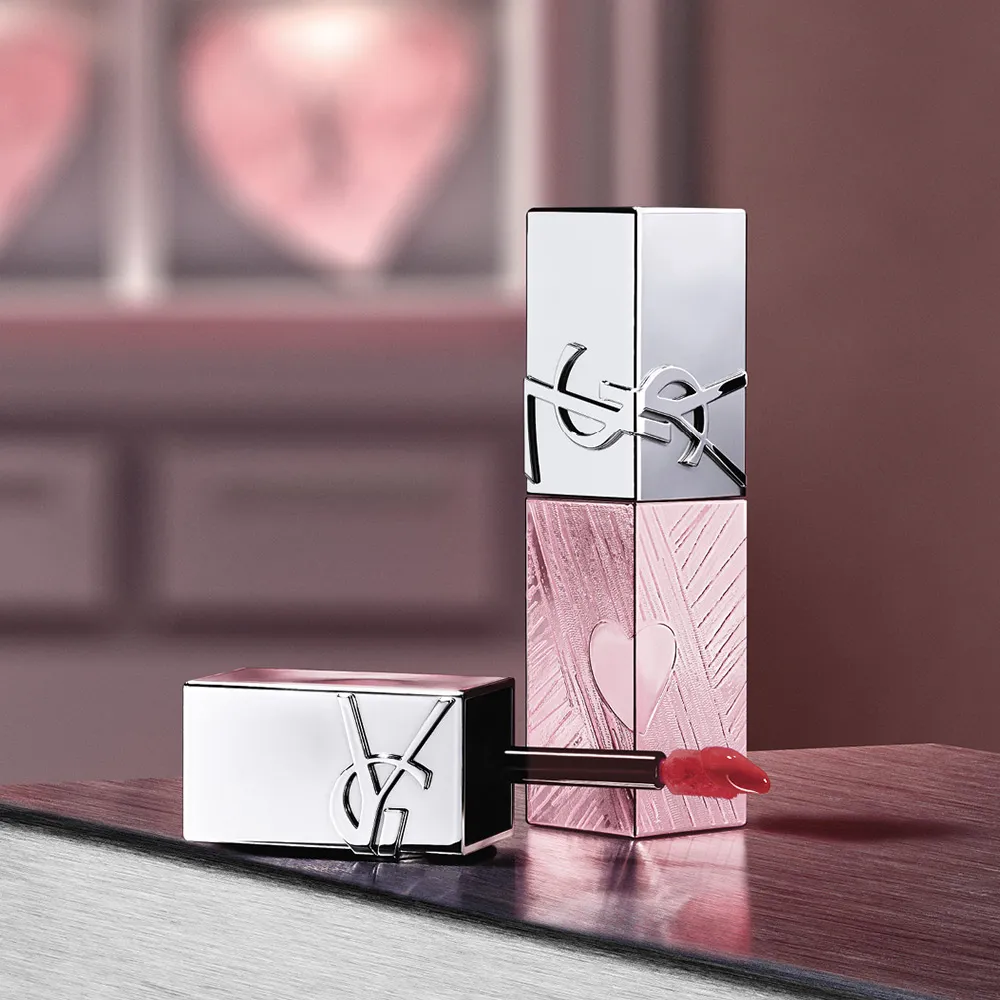 【YSL】官方直營 2026七夕情人節限定 奢華印記鎖心光唇釉 粉光緞影版(任選一款/唇彩/新品上市)
