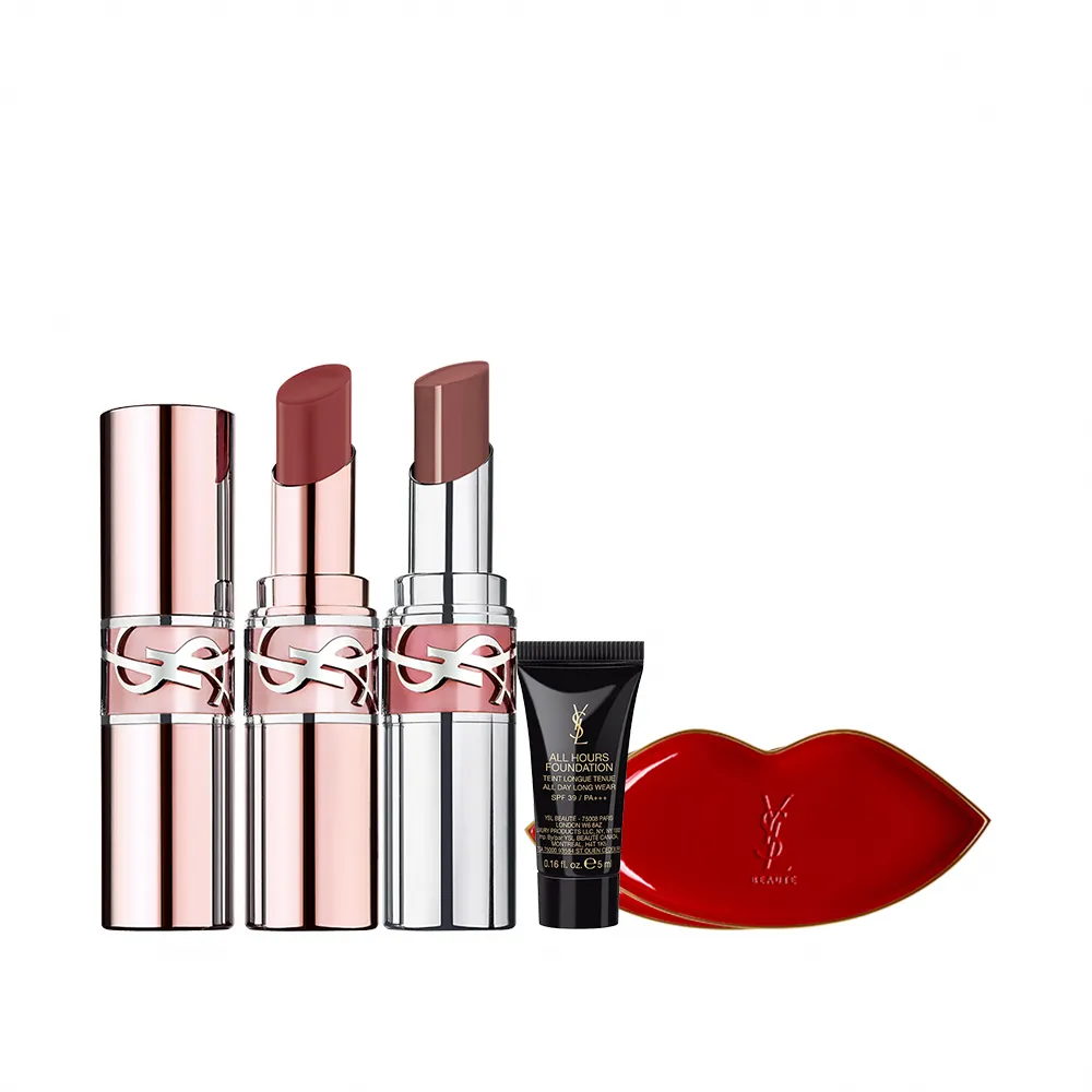 【YSL】官方直營 情挑誘光水潤唇2入組(情挑誘光潤唇膏+情挑誘光水唇膏/護唇膏)