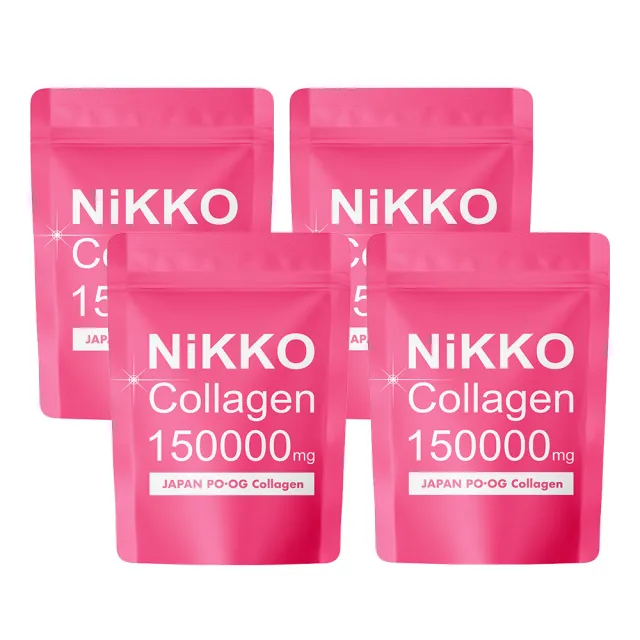 【Shanlishu 山立樹】NiKKO純膠原蛋白胜粉PO.OG 30日份 日本製(150gx4袋 無雌激素/小分子高吸收速攻型)
