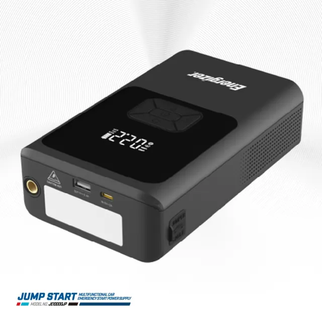 【Energizer 勁量】4合1 電動打氣/啟動救援機 JE10000JP(無線打氣 救車 照明 充電 贈收納包)