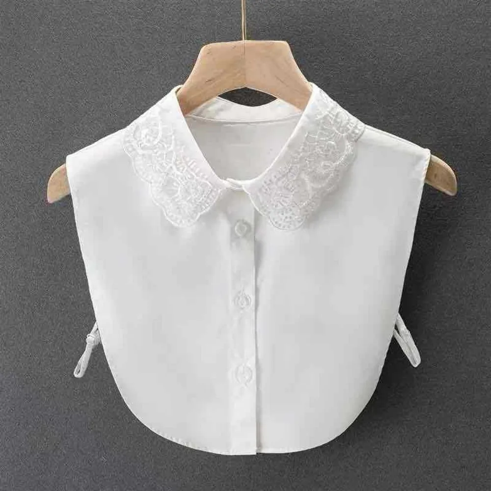 【巴黎精品】現貨限搶 假領子襯衫領片(鏤空蕾絲釘珠棉質女裝配件2色a1gg10)