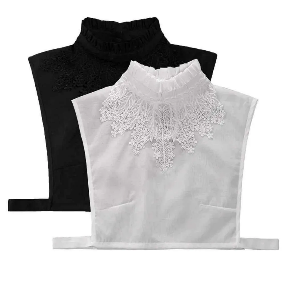 【巴黎精品】現貨限搶 假領子襯衫領片(木耳立領雪花片花邊女裝配件2色a1gg5)5.26