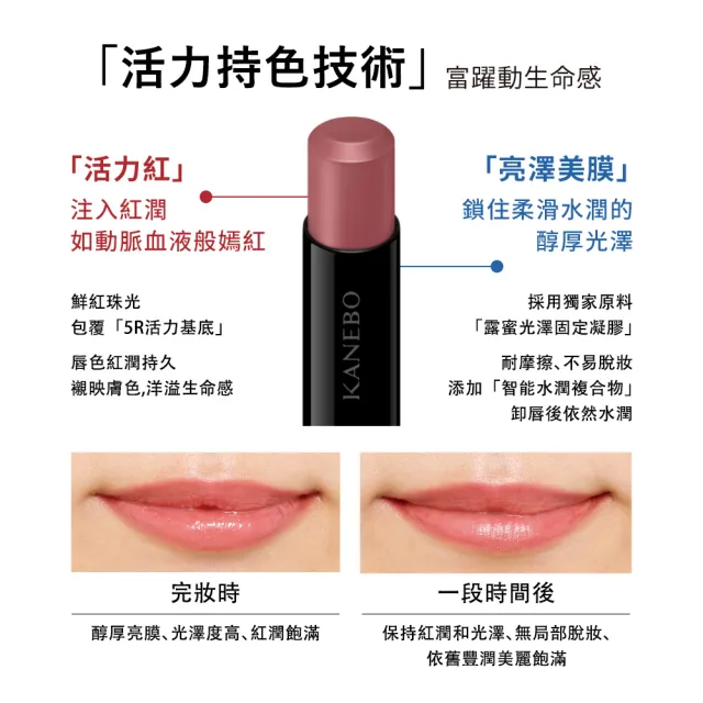 即期品【Kanebo 佳麗寶】KANEBO 星燦嫣紅活力唇膏 3.7g*(多色任選_大K)