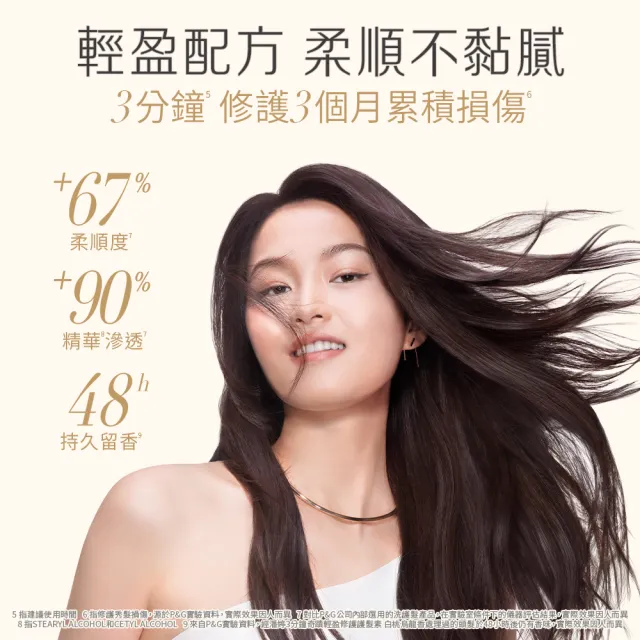 【PANTENE 潘婷】新品上市3分鐘奇蹟護髮精華護髮素180ml (白桃烏龍/茉莉山茶/輕盈/染燙/乳液/多效 任選)
