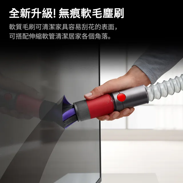 【dyson 戴森】V12 SV46 Detect Slim Fluffy Total Clean 強勁輕量智慧無線吸塵器 MO獨家升級版 (雙主吸頭)