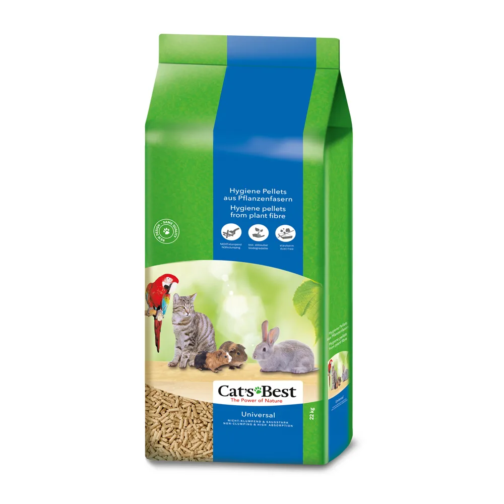 【CAT’S BEST 凱優】崩解木屑砂-藍標粗砂-40L(貓砂/木屑砂/環保砂/松木砂/小動物砂)