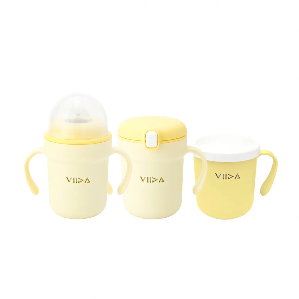 【VIIDA】Souffle 三階段抗菌不鏽鋼學習杯組