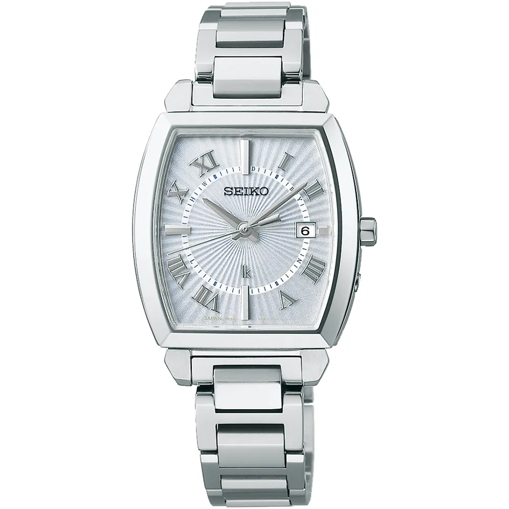 【SEIKO 精工】LUKIA 太陽能電波鈦金屬女錶-銀X銀白 送禮 禮物 推薦(SSQW057J/1B32-0AV0S)
