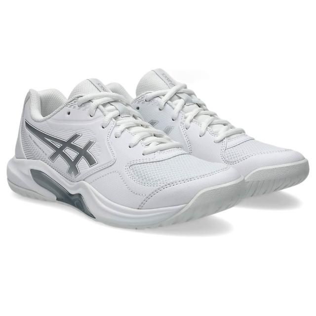【asics 亞瑟士】網球鞋 訓練鞋 女鞋 運動鞋 緩震 寬楦 GEL-DEDICATE 9 D 白灰 1042A315-101