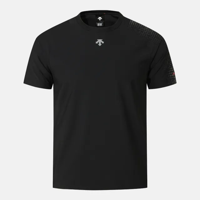 【DESCENTE】短袖上衣 男 快排 COOLING TRICOT GRAPHIC SHORT SLEEVE T-SHIRT 黑 SR311TTS76-BLK0