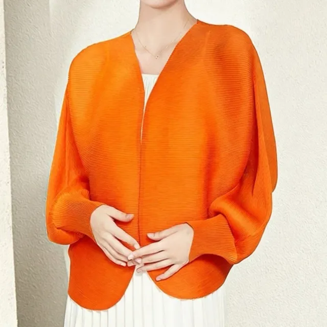 【巴黎精品】三宅風皺褶衣服褶皺外套高級摺衣彈力女裝顯瘦折衣大碼(寬鬆防曬女外套2色k1ab6)