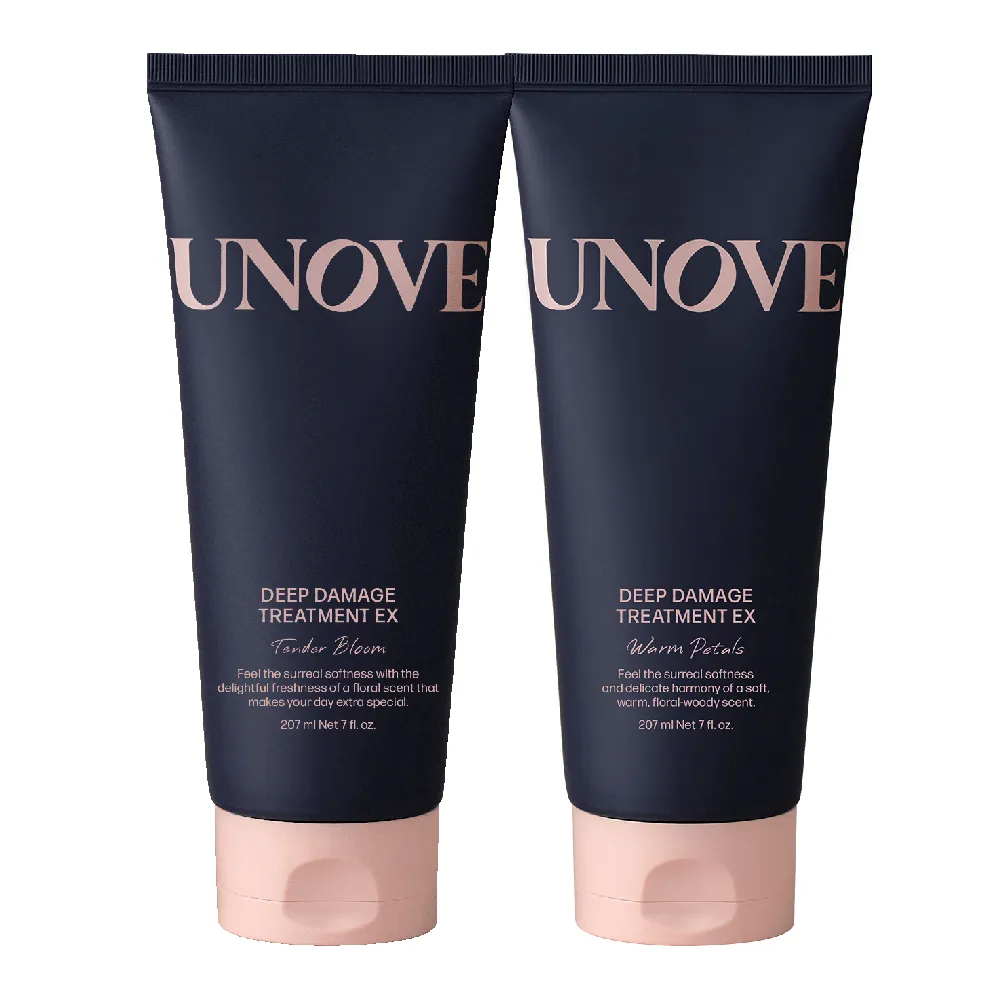 【UNOVE】柔諾伊 角蛋白柔順修護髮膜207ml 2入組(柔綻花香/暖木花香)